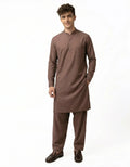 BROWN PLAIN KAMEEZ SHALWAR