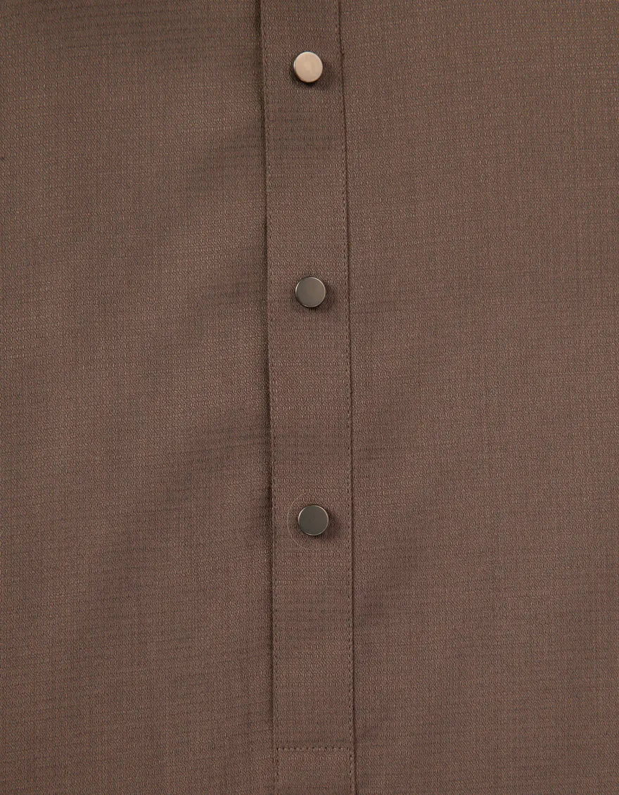 BROWN PLAIN KAMEEZ SHALWAR