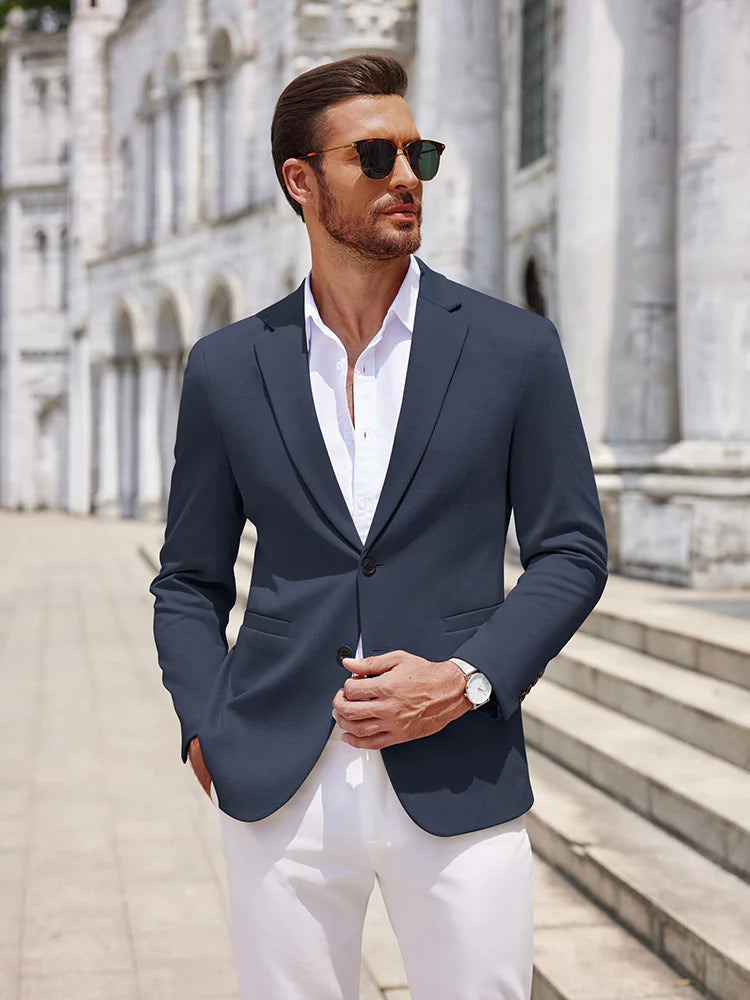 Casual Knit Two Buttons Suit Jackets