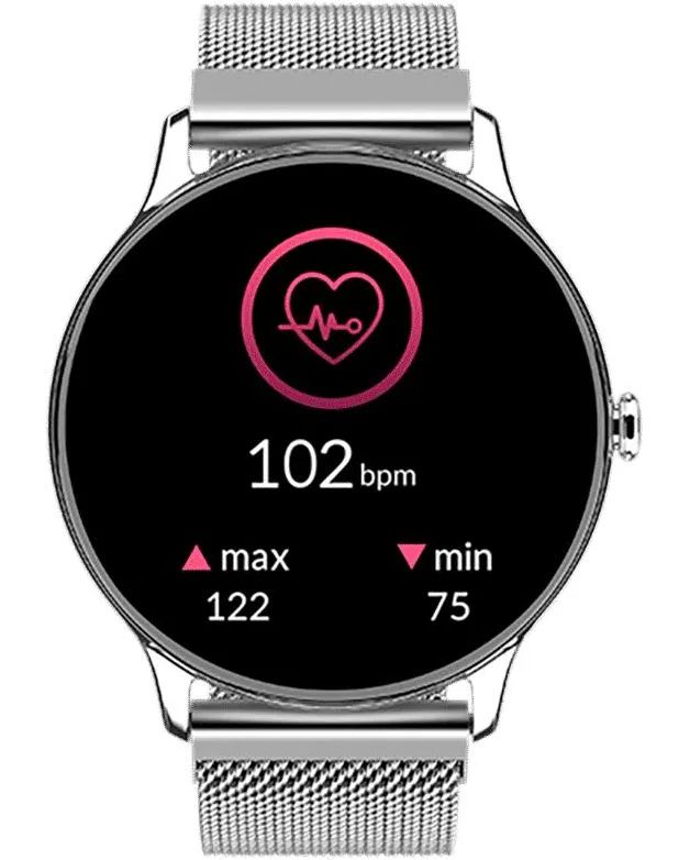 Premium metal strap smartwatch with calling and smart features