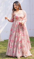 Floral Anarkali Dress with Dupatta