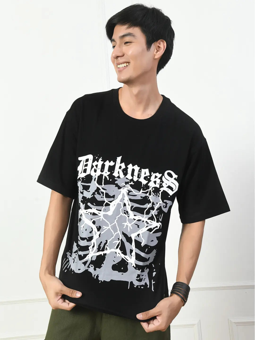 Luxury Graphic Printed Cotton T-Shirt